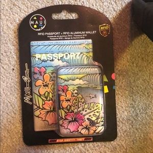 Passport & aluminum wallet